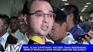 Cayetano: Instead of resigning, Enrile should face issues squarely