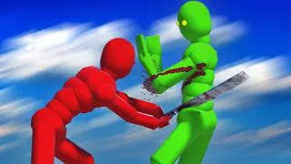Dynamic AI Ragdolls Fights in Realistic Simulations! (with Active Ragdoll Physics)
