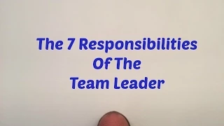 Team Leader Responsibilities