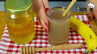 Cleanse your lungs and stop coughing! Natural banana and honey syrup!