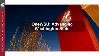 OneWSU: Advancing Washington State - Fall 2021 Town Hall