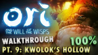 Ori and The Will of the Wisps Walkthrough - Kwolok's Hollow 100% | All Collectibles Pt. 9