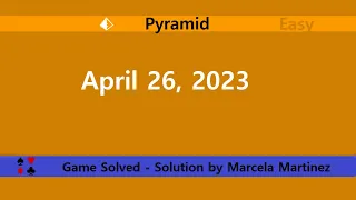 Microsoft Solitaire Collection | Pyramid Easy | April 26, 2023 | Daily Challenges