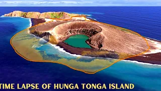 Time-lapse of Hunga Tonga-Hunga Ha'apai  - Hunga Tonga Volcano Eruption