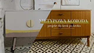 NIETYPOWA KOMODA ZE ZŁOTYMI ZDOBIENIAMI - JAK PRZEROBIĆ KOMODĘ ZA POMOCĄ FARB / PORADNIK DIY