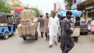 Bander Road - City Court to Tower (near Kharadar) - Karachi - Pakistan Walking Tour 4K