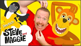 Ein lustiges Was bin ich?-Spiel mit Steve und Maggie Deutsch | Tiere für Kids