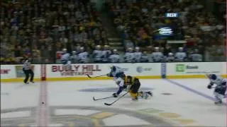 David Krejci scores on a breakaway after a Rask save 12/10/09 1080p