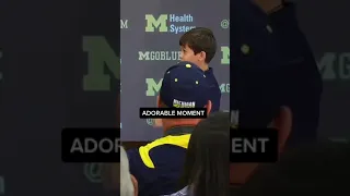 Adorable moment between Jim Harbaugh and this kid back in 2015  ❤️