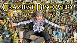 Insane! Why Are 1000s of Antique Bottles Hidden In These Woods? (Bottle Digging)