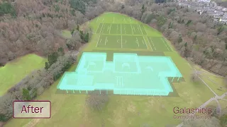 CGI overlaid onto drone footage - Aerial Flyover Video