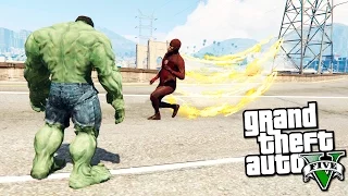 GTA 5 Моды: ХАЛК (HULK) ПРОТИВ ФЛЭША - HULK VS FLASH