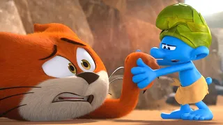 Encontrei um gato! 🐱 • Os Smurfs 3D • Desenhos animados para crianças