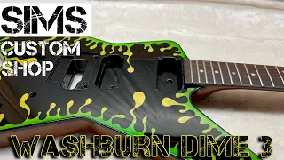 Washburn Dimebag Darrell Dime 3 D3 guitar - Slime paint by Sims Custom Shop