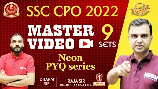 SSC CPO 2022 MATHS ALL 09 Sets🔥 NEON CONCEPTS के साथ🔥 FREE PDFs Solutions  @NeonClasses