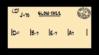 Jam track - Slow Jazz - (D) - 70 Bpm - No bass version