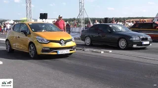 BMW M3 e36 vs Renault Clio RS Drag race 🚦🚗💥💨💥💨 1/8 mile - 4K UHD