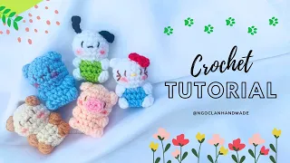 [English Sub] Tiny amigurumi crochet pattern | Hướng dẫn móc thú nhỏ cute | How to crochet amigurumi