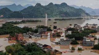 23/6/2023 city flooding again! Buildings and cars flooded in Yingde, Guangdong