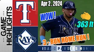 Tampa Bay Rays vs Ranger Highlights | Isaac HOME RUN ! 5 straights runs !
