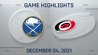 NHL Highlights | Sabres vs. Hurricanes - Dec. 4, 2021