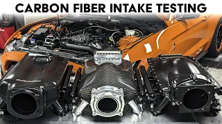 CARBON FIBER INTAKE MANIFOLD Testing vs BILLET - WHO WINS? | Coyote Intake Manifold Shootout!