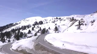 Passo Gardena - Dolomites in early spring by road bike