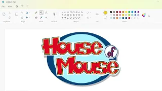 How to draw the House of Mouse logo using MS Paint | How to draw on your computer