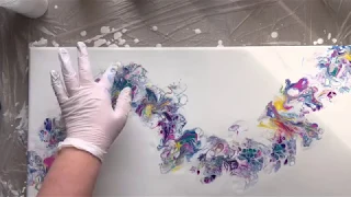 Balloon Dip or Balloon Kiss Acrylic Pour Painting