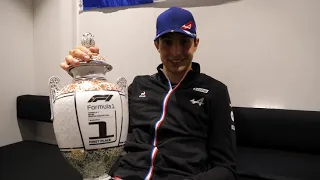 Esteban Ocon reacts to his first Formula 1 win!