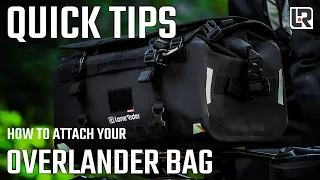 How to attach your Overlander bag to your motorbike.