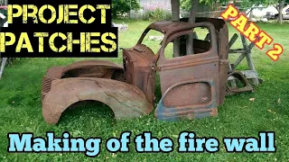 Hot rod build.Patches. Making of the firewall. Part 2