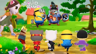 Talking Tom Hero Dash🚦🤣(Subway Surfer+Tom Gold Run+Tag  With Ryan+Minion Rush)SQUID GAME FUNNY