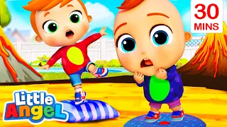 Baby John Plays The Floor is Lava | Back to School Songs | Little Angel Kids Songs & Nursery Rhymes