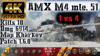 World of Tanks AMX M4 mle. 51 Replay - 10 Kills 6.9K DMG(Patch 1.6.0)