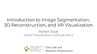 Introduction to Segmentation, 3D Reconstruction, and VR Visualization 2022