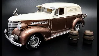 1939 Chevy Sedan Delivery 427 1/24 Scale Model Kit Build How To Assemble Two Tone Paint Dashboard