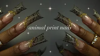 Fall Animal Print Nails!🐆✨| duckies + simple nail art!✨