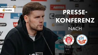 Die Pressekonferenz nach dem Spiel gegen Hansa Rostock I Präsentiert von LichtBlick