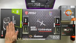 AMD Ryzen 5 5600G msi MAG B550 TOMAHAWK GTX1650 VENTUS XS Gaming PC Build Benchmark
