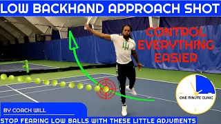 The Secret To Low BACKHAND Approach Shots | One Minute Clinic