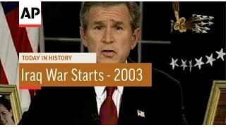 Bush Announces Iraq War Start - 2003 | Today In History | 19 Mar 17