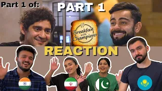 VIRAT KOHLI Breakfast With Champions Part 1 REACTION | Virat Kohli Reaction | Foreigners REACT