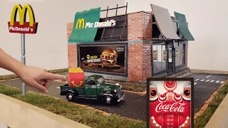 How to Make 🍔  Mc Donald's  mini🍔 DRIVE THRU--Comó hacer un mc donald's