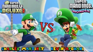 New Luigi Voice Kevin Afghani vs Charles Martinet Comparison | Mario Wonder vs Mario Bros. U DELUXE
