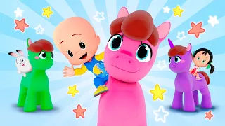 Magic Play-Doh Ponies! | Learn the colors with Cuquin and his friends