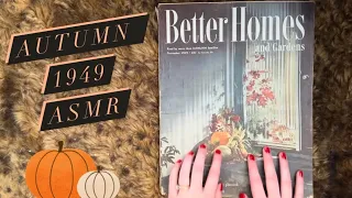 🎃Whispered ASMR 1940s magazine & oldies playing softly