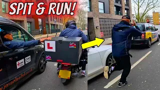 Van Driver SPITS & ATTACKS Delivery Rider!! Just Another Day Delivering Food In London