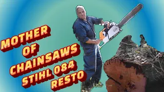 STIHL 084 MOTHER OF CHAINSAWS TRASH FIND RESTORATION AND TEST 32 YEAR OLD  BEAST.