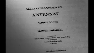 Aleksandra Vrebalov: Antennae, for Byzantine chanters, mixed choir, and a chamber ensemble